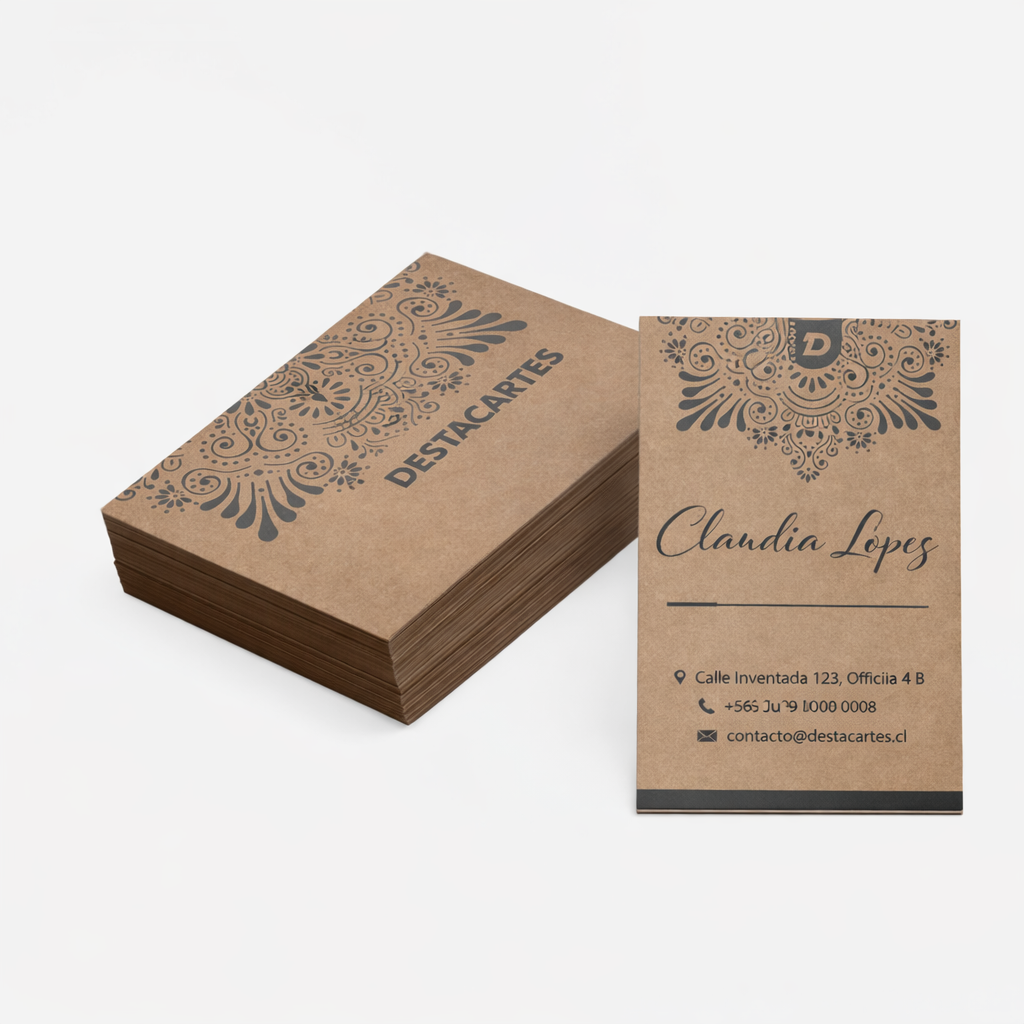 Tarjetas Kraft rectangular