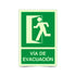Señalética Vía de Evacuación Puerta Fotoluminiscente Izquierda - Derecha