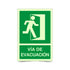 Señalética Vía de Evacuación Puerta Fotoluminiscente Izquierda - Derecha