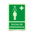 Señalética Ducha de Emergencia Fotoluminiscente