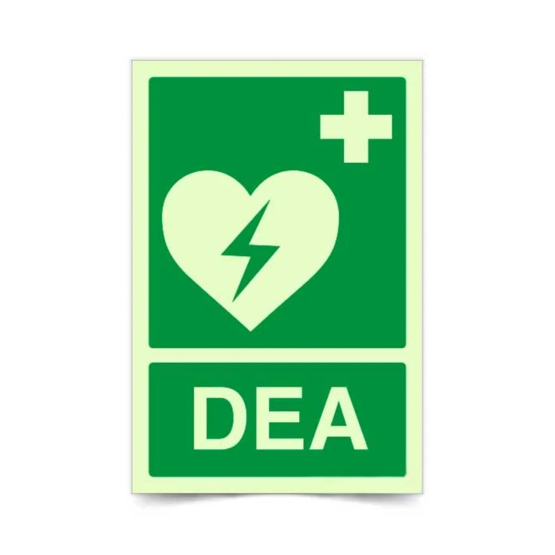 Señalética DEA Desfibrilador Fotoluminiscente