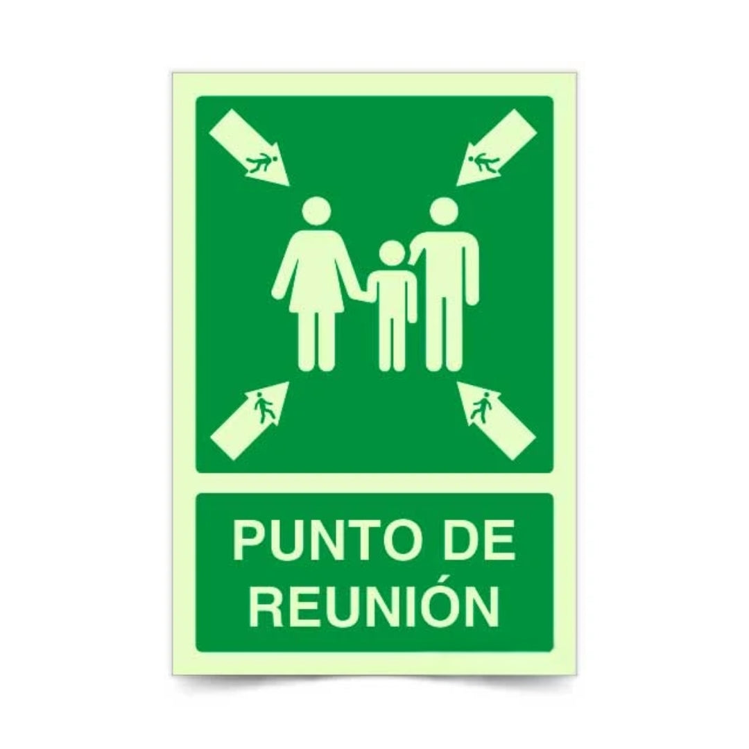 Señalética Punto de Reunión Fotoluminiscente