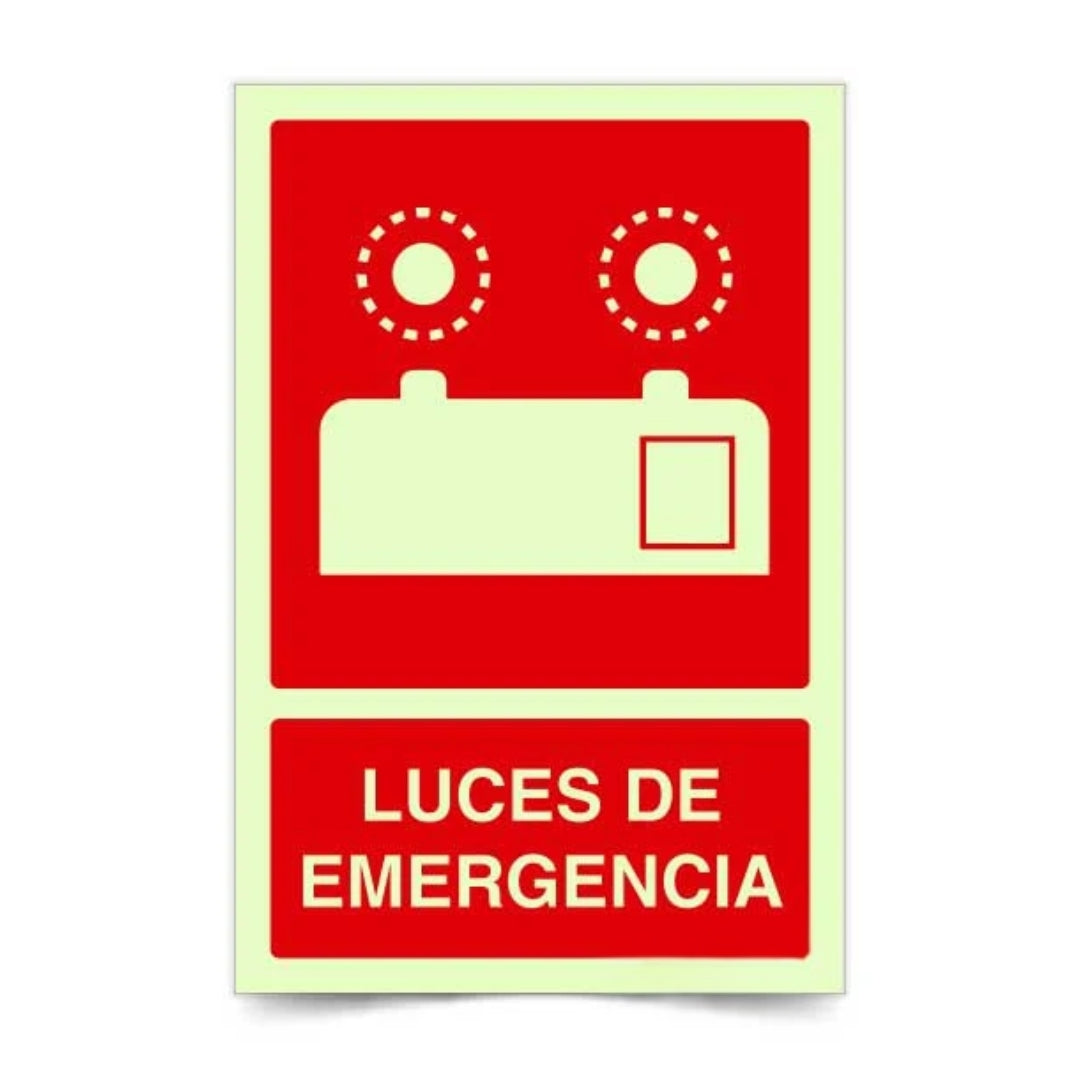 Señalética Luces de Emergencia Fotoluminiscente