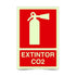 Señalética Extintor CO2 Fotoluminiscente