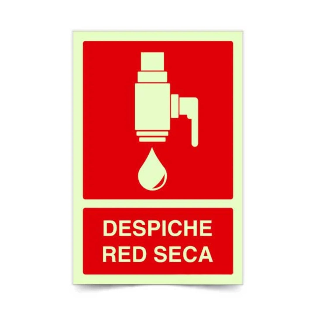 Señalética Despiche Red Seca Fotoluminiscente