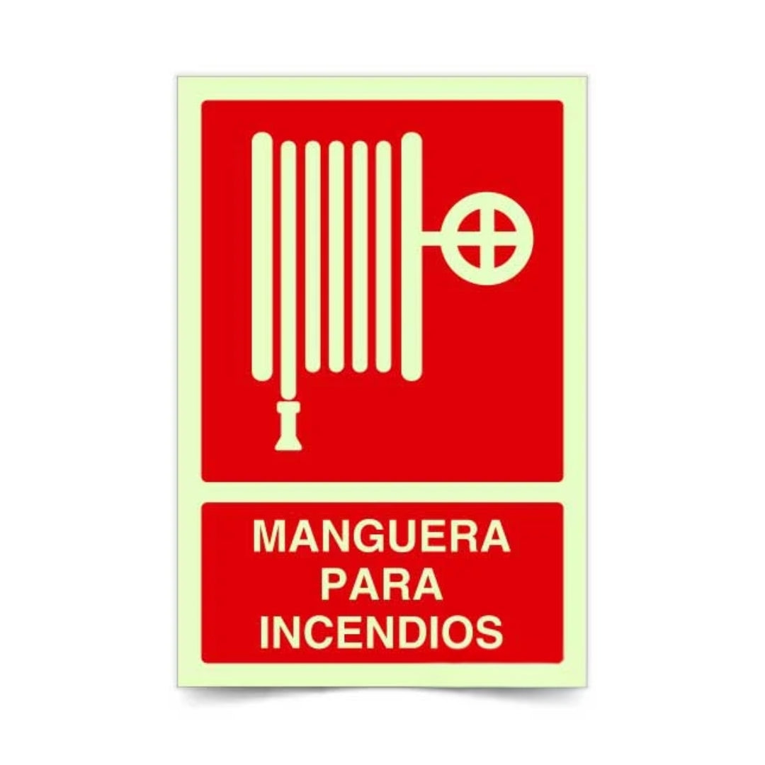 Señalética Manguera para Incendios Fotoluminiscente