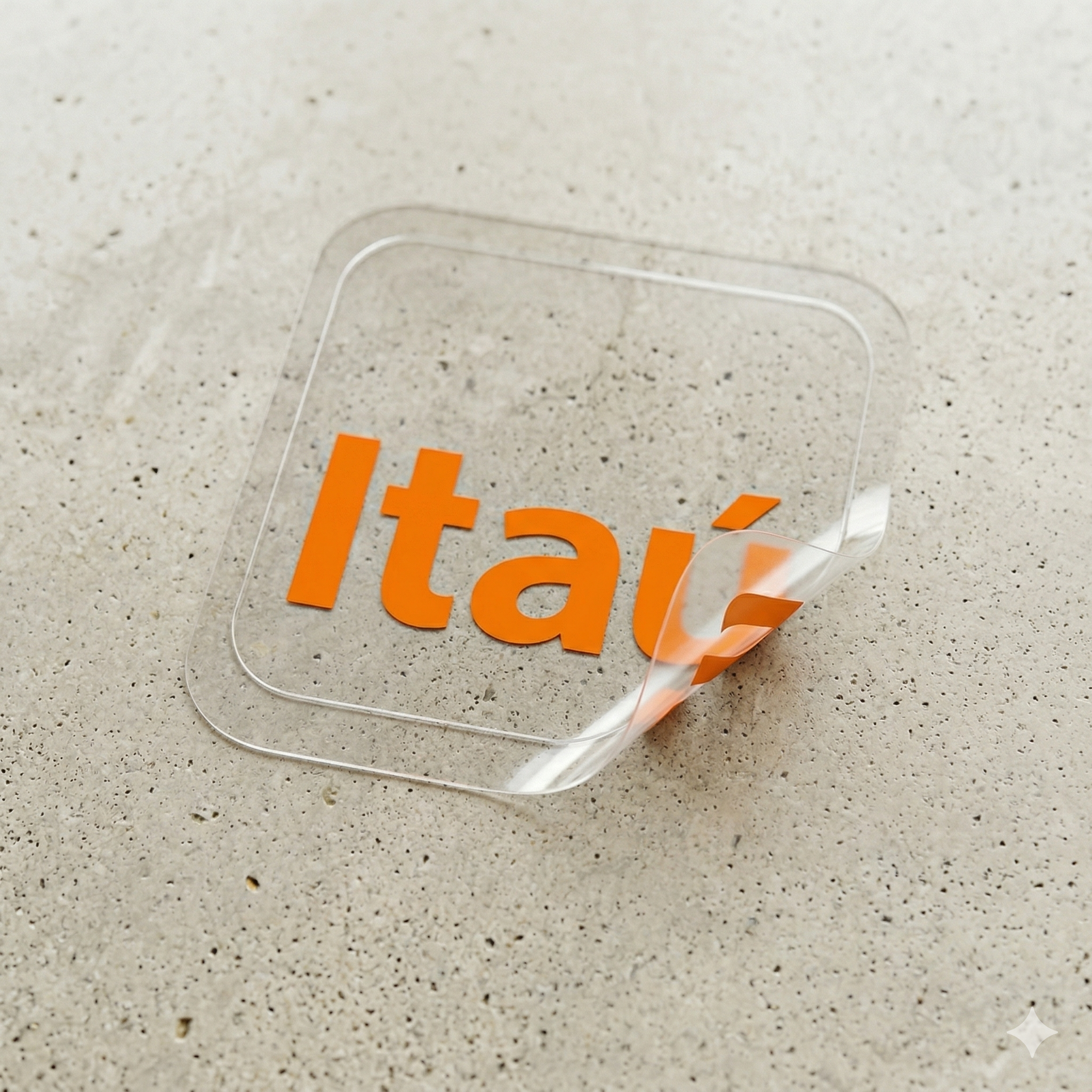 Stickers transparente cuadrado