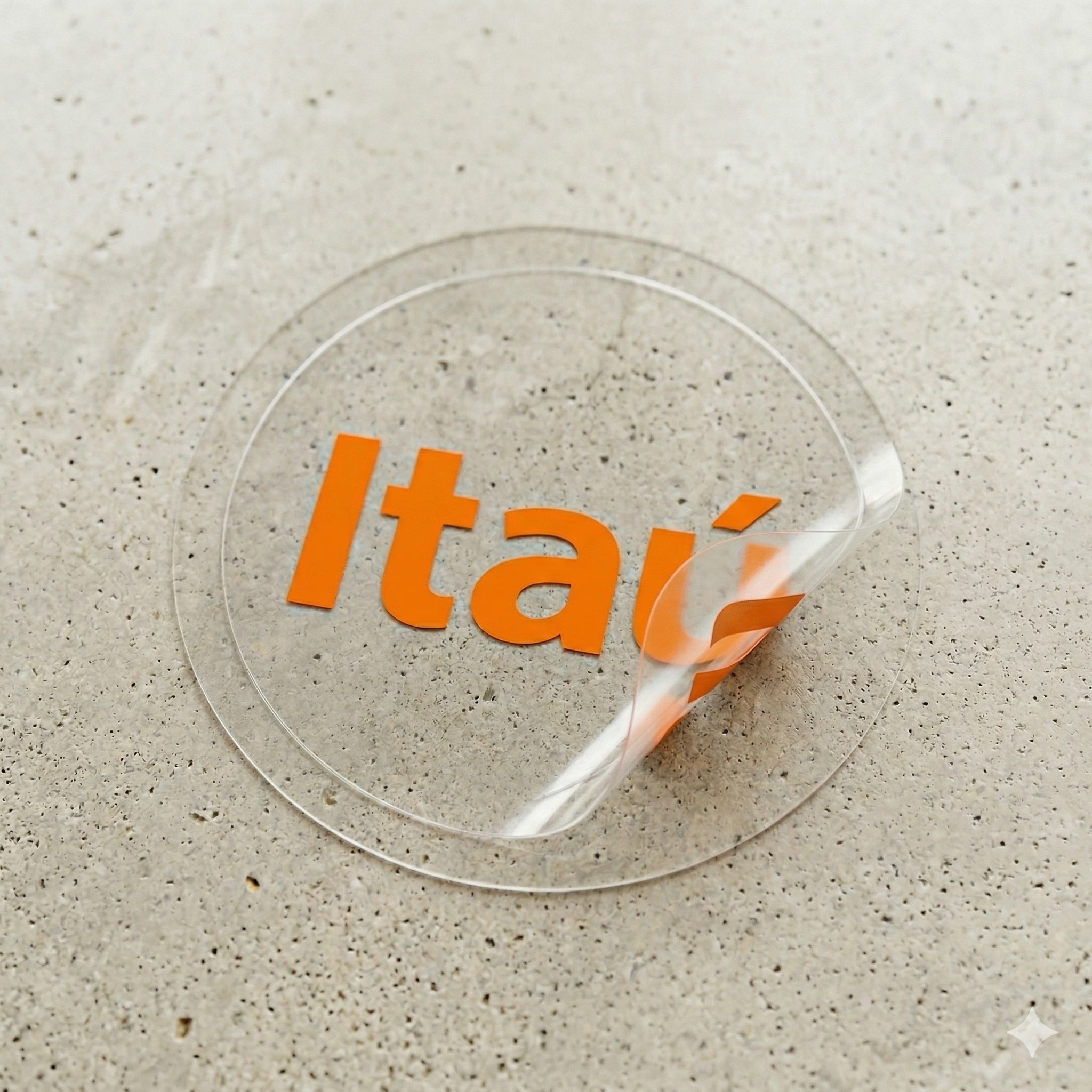 Stickers transparente circular
