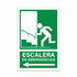 Señalética escalera emergencia izquierda- derecha
