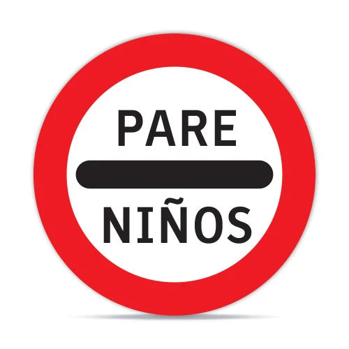 Señalética Pare Niños