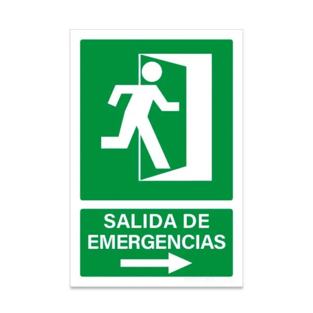 Señalética salida de emergencia Izquierda - Derecha
