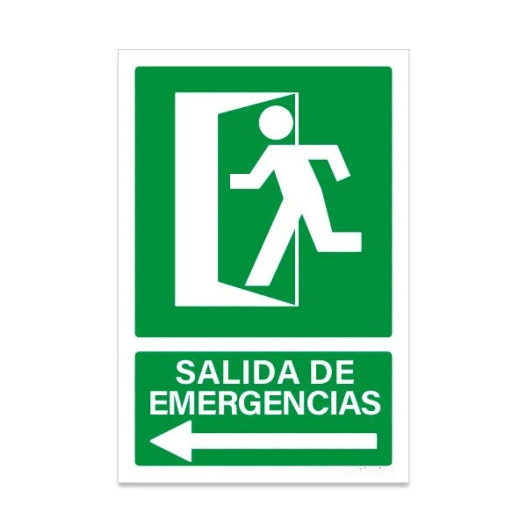 Señalética salida de emergencia Izquierda - Derecha