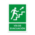Señalética Vía de evacuación escalera Izquierda - Derecha
