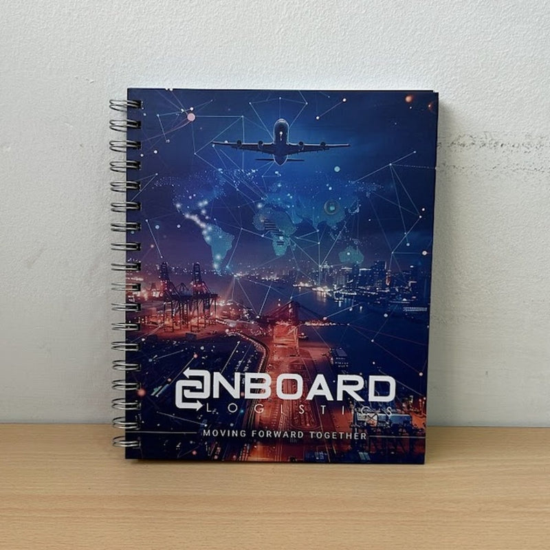 Cuaderno corporativo personalizado 20x25 cm con tapa dura full color, trabajo real DESTACARTES
